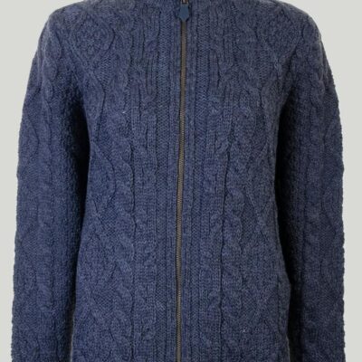 Clearance  Wool Cable Zip Cardigan  Cardigans