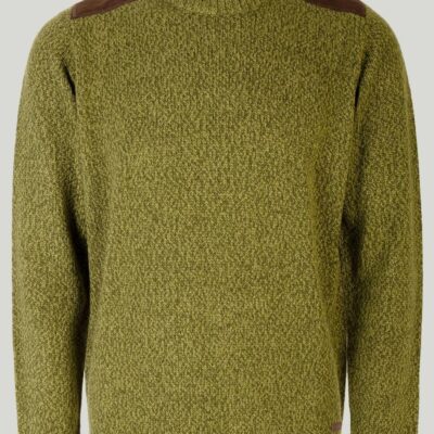 Online Crew Neck Suede Trim Jumper  Jumpers