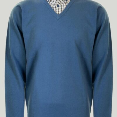 Clearance  Mock Shirt Fine Knit Jumper  Jumpers