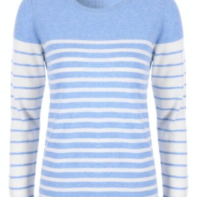 Wholesale Cashmere Stripe V Neck Jumper  All Jumpers