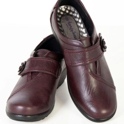 New Burgundy Flower Button Shoes  Shoes & Sandals