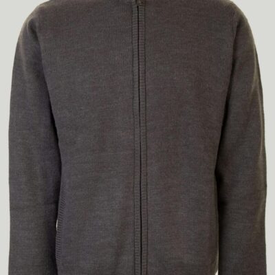 New Charcoal Zip Fur Lined Cardigan  Jumpers