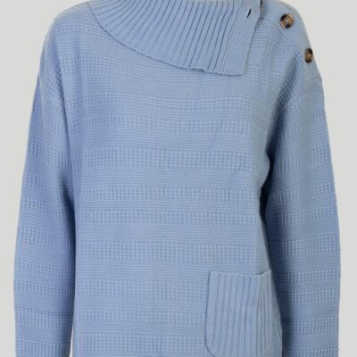 New Denim High Neck Jumper  Jumpers