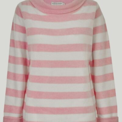 Online Cashmere Stripe Bardot Neck Jumper  All Jumpers