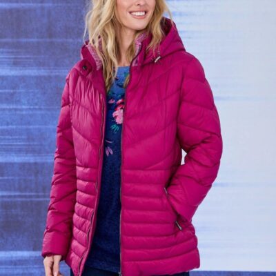 Online Cerise Padded Jacket & Hood  Jackets & Coats