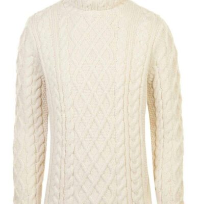 Best Ecru Wool Roll Neck Jumper  Jumpers