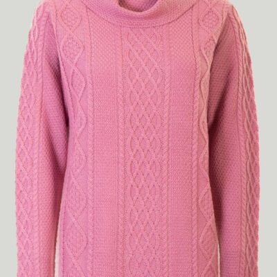 Hot Pink Bardot Neck Jumper  Jumpers