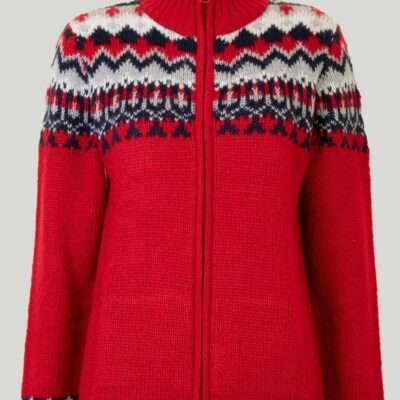 Clearance  Fair Isle Zip Cardigan  Cardigans