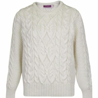 Online Ecru Aran Wool Jumper  Jumpers