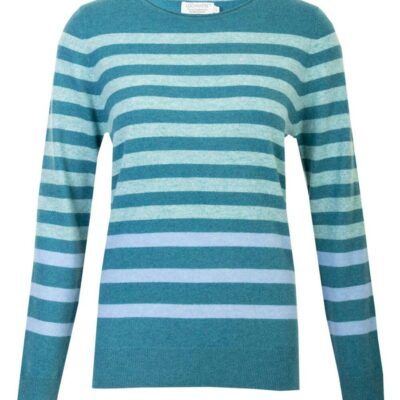 Wholesale Stripe Cashmere Crew Neck Jumper  Crew Neck Jumpers