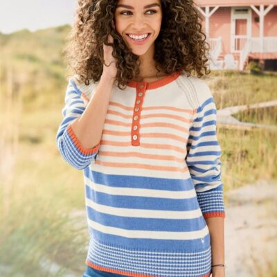 Best Orange And Blue Striped Jumper  Jumpers