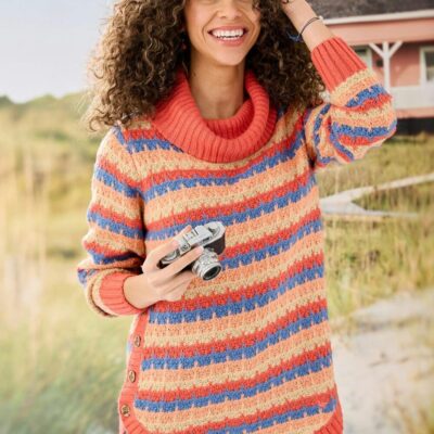 New Orange Tuck Stitch Jumper  Jumpers