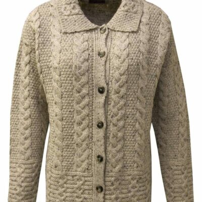 Hot Stone Aran Knit Cardigan  Cardigans