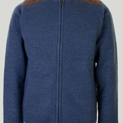 Online Zip Thru Suede Trim Cardigan  Cardigans