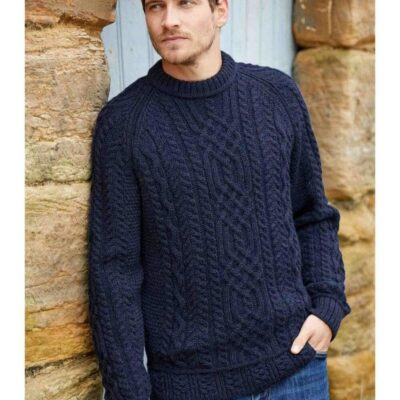 Online Crew Neck Aran Jumper  Jumpers