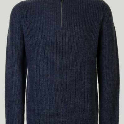 Hot Half Zip Rib Jumper  Jumpers