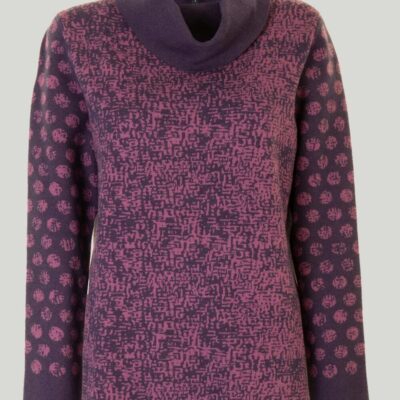 Wholesale Print Cowl Neck Jumper  Jumpers