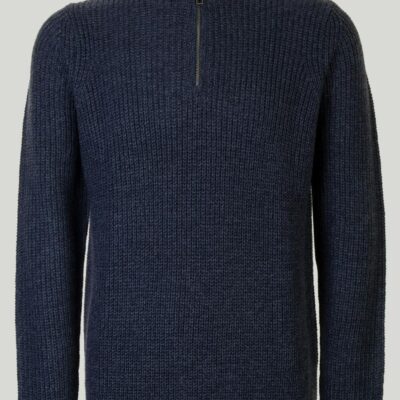 Clearance  Half Zip Rib Jumper  Jumpers